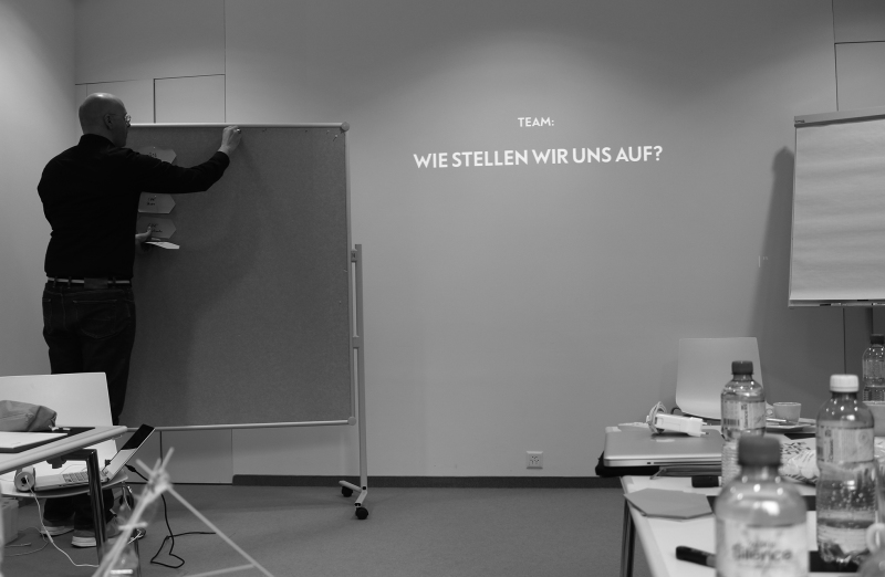 <p>At a workshop-session, Laax, Switzerland.</p>
