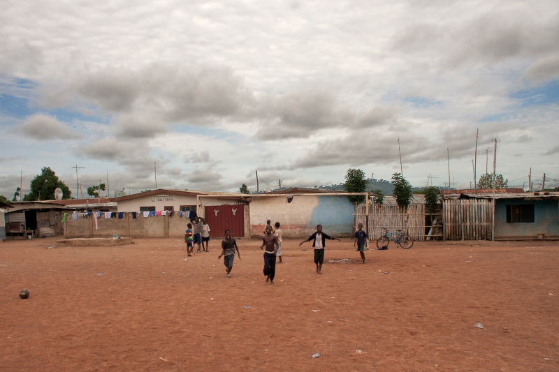 <p>Serious soccer game in Hohoe, Voltaregion, Ghana. </p>