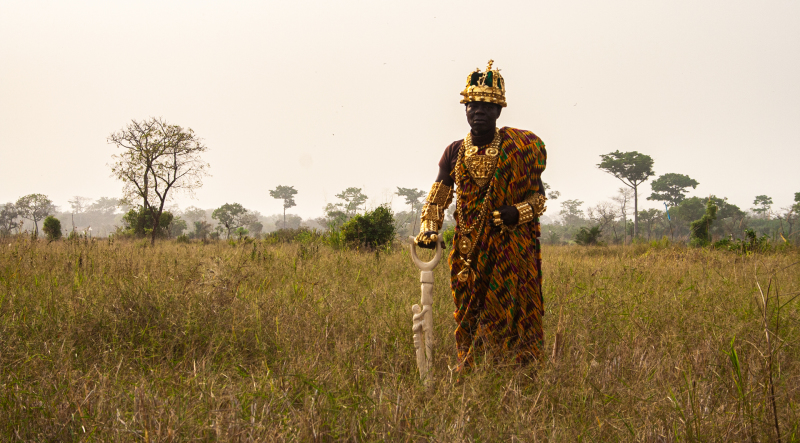 <p>Togbe Cephas Kosi Bansah, King of Hohoe Gbi Traditional Ghana. In 2010 I had the opportunity to visit his Ewe tribe in the Volta Region for the first time. Here he is with his insignia and his official robe (Kente).</p>
