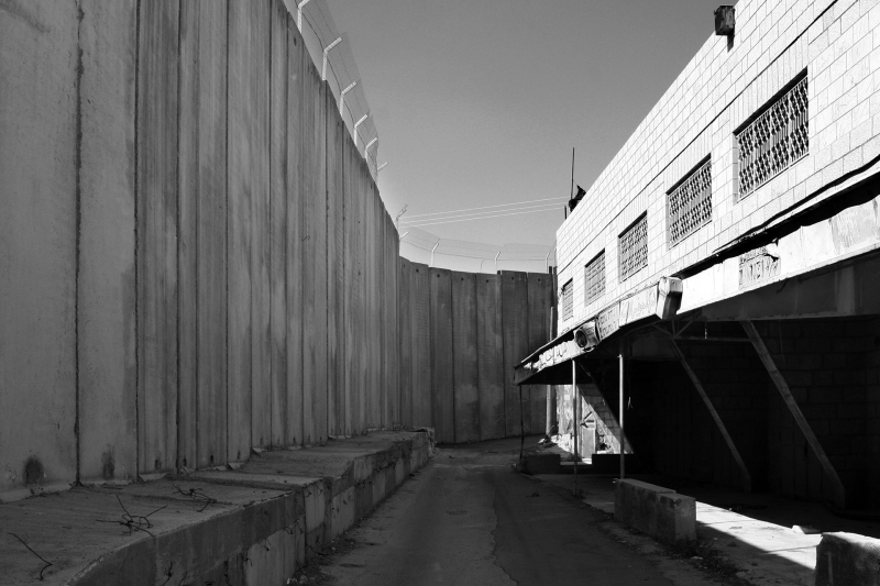 <p>The wall on the way to Bethlehem, Palestinian West Bank.</p>