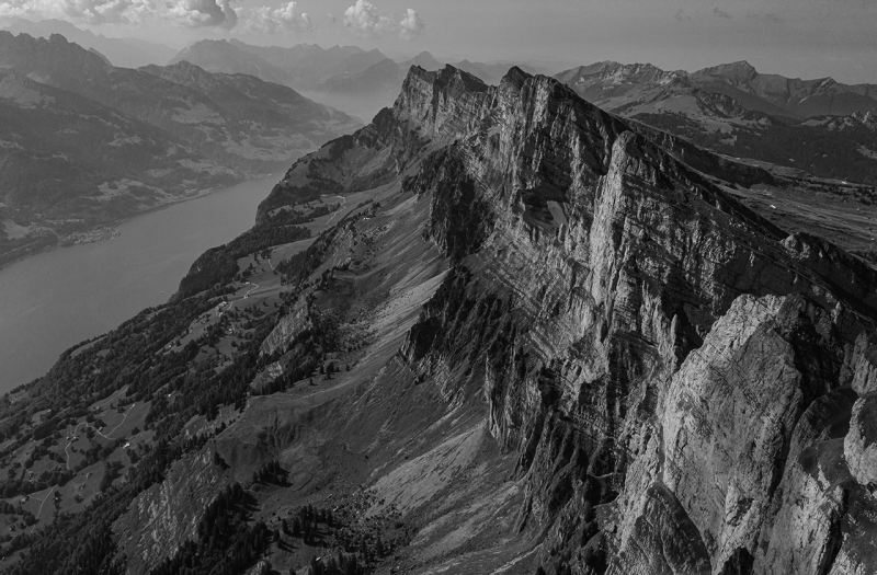 <p>Unique mountain scenery of the Churfirsten with a view of Lake Walen, Switzerland.</p>