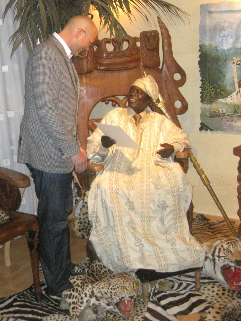 <p>In 2010 King Togbe Ngoryifia Céphas Kosi Bansah appointed me as his personal advisor. At that time I had the opportunity to advise him as well as to accompany him in Hohoe, Ghana, the Volta Region. Picture: Julian Zimmermann</p>