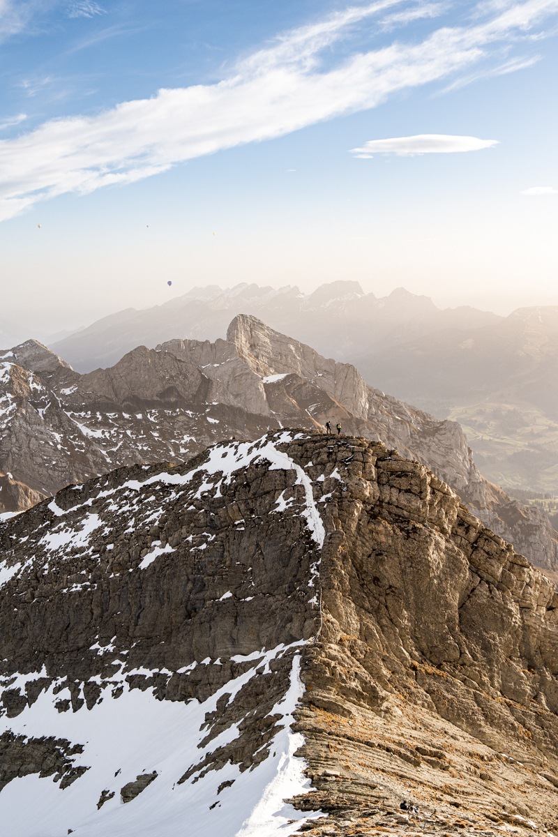 <p>The highest mountain in eastern Switzerland, the Säntis, even if only 2502m high, but with an exceptional view of the surrounding Alps. </p>