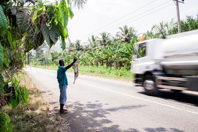 <p>A seductive offer at the roadside somewhere in Ghana.</p>