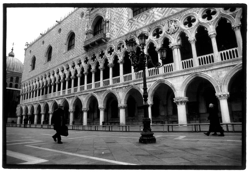 <p>Venice with my pinhole camera. </p>
<p>This picture is 1 of 9 (!) pictures I took during my whole stay in Venice in 1999. </p>
<p>I know it sounds silly to take only 9 pictures in total, but the thousands of mobile phone pictures you take nowadays don't look any better. </p>