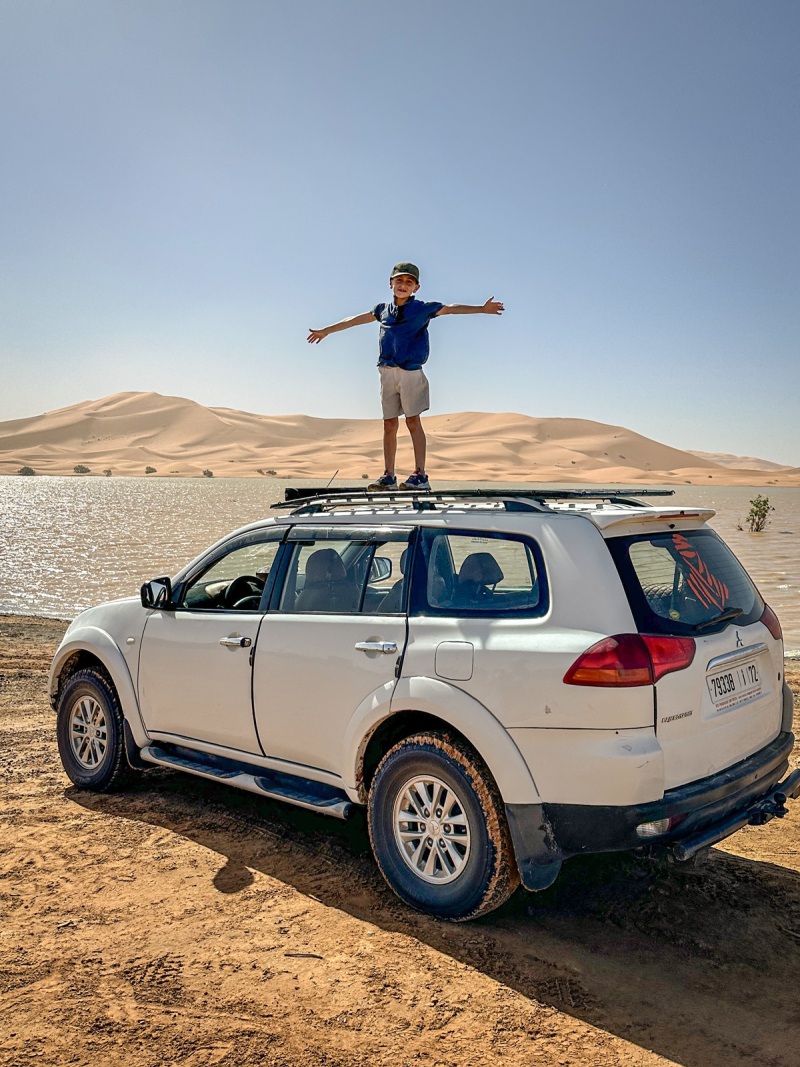 <p>I‘m grateful that my passion for traveling is already passing on to my children. Here I was with my son, exploring the Sahara, 2024</p>